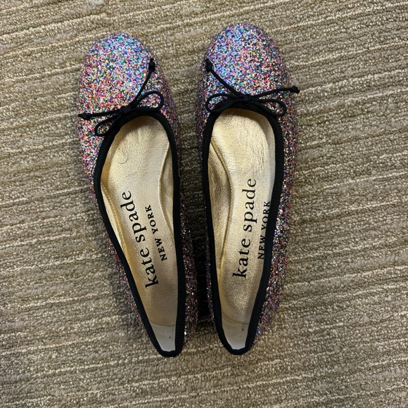 Kate Spade Sparkle Honey Glitter Ballet Flats - Picture 1 of 6